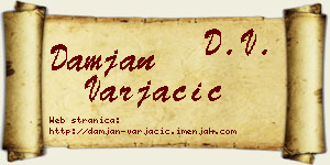 Damjan Varjačić vizit kartica